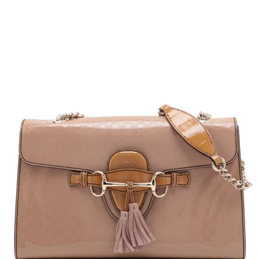 Authentic Gucci Micro Guccissima Emilie Chain Shoulder Bag